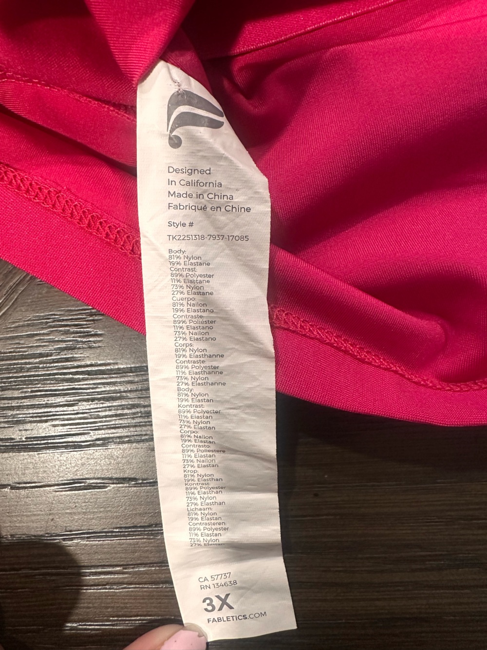 Fabletics Hot Pink Crop Top - Picture 3 of 3